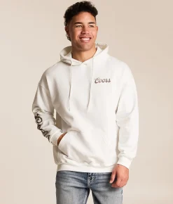Tops | tee luv Coors Bucking Cowboy Hooded Sweatshirt White