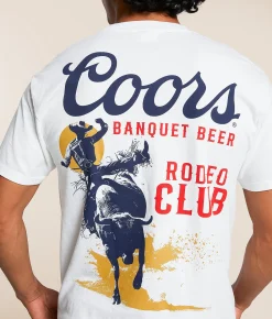 Screen Stars Coors Bucking Rodeo T-Shirt White Hot