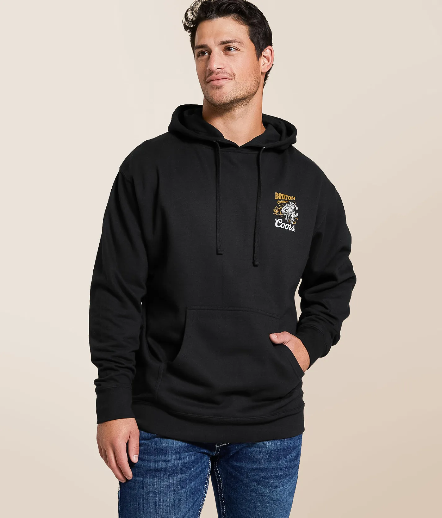 Tops | Brixton Coors Canyon Hooded Sweatshirt Black