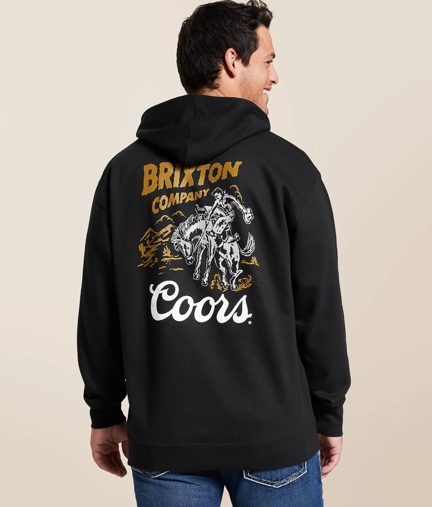 Tops | Brixton Coors Canyon Hooded Sweatshirt Black