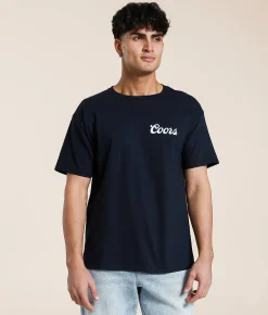 Tops|Graphic T-Shirts | Changes Coors Cattle & Cowboy T-Shirt Black