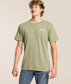Tops|Graphic T-Shirts | Changes Coors Cowboy Cattle T-Shirt Khaki