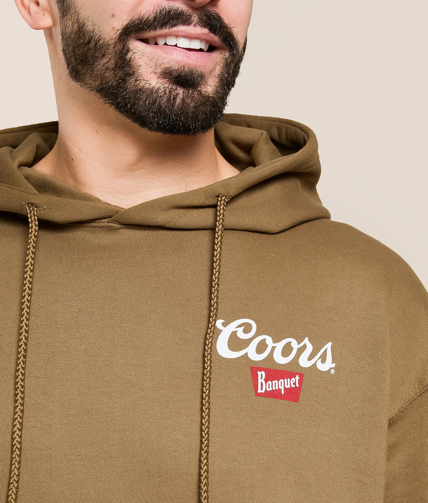 tee luv Coors Cowboy Hooded Sweatshirt Timberwolf Discount