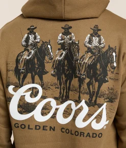 tee luv Coors Cowboy Hooded Sweatshirt Timberwolf Discount