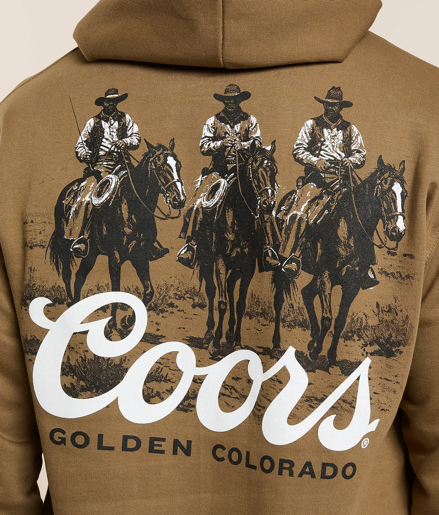 tee luv Coors Cowboy Hooded Sweatshirt Timberwolf Discount
