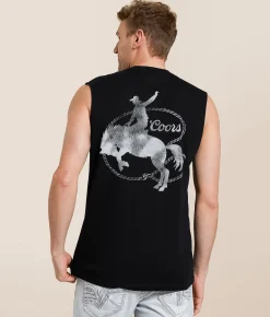 tee luv Coors® Cowboy Tank Top Black Online