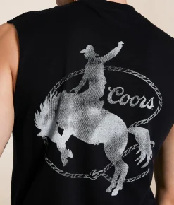tee luv Coors® Cowboy Tank Top Black Online