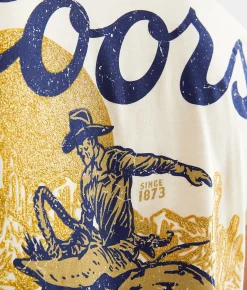 Graphic T-Shirts | Screen Stars Coors Cowboy T-Shirt Cream
