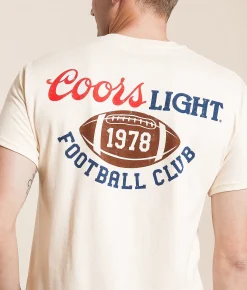 American Needle Coors Football T-Shirt Cream New