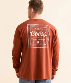 Graphic T-Shirts | tee luv Coors Golden Banquet Beer T-Shirt Rust
