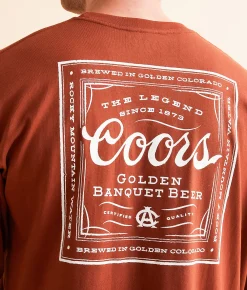 Graphic T-Shirts | tee luv Coors Golden Banquet Beer T-Shirt Rust
