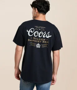 Tops|Graphic T-Shirts | Junkfood Coors Golden Banquet T-Shirt Black