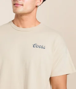 Tops|Graphic T-Shirts | Junkfood Coors Golden Beer T-Shirt Sand