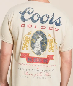Tops|Graphic T-Shirts | Junkfood Coors Golden Beer T-Shirt Sand
