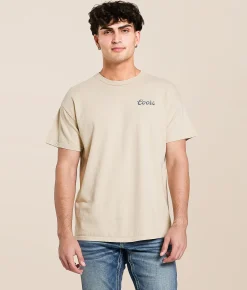 Tops|Graphic T-Shirts | Junkfood Coors Golden Beer T-Shirt Sand