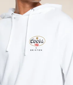 Brixton Coors Griffen Hooded Sweatshirt White Best
