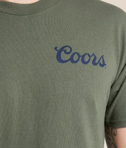 Screen Stars Coors Hard Work T-Shirt Surplus Green Sale