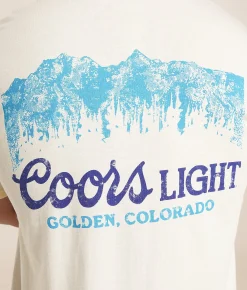American Needle Coors Light Blue Red Label T-Shirt Cream Discount