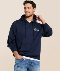 Changes Coors Light Neon Hooded Sweatshirt Navy