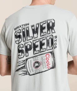 Tops|Graphic T-Shirts | Brixton Coors Light Speed T-Shirt Silver
