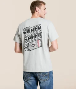 Tops|Graphic T-Shirts | Brixton Coors Light Speed T-Shirt Silver
