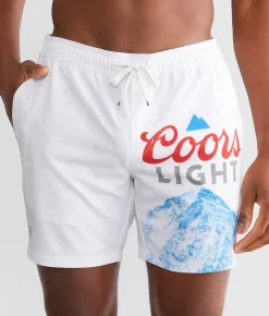 Bottoms|Swimwear | Valor Coors Light® Stretch Swim Trunks Grey