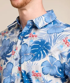 Tops | Catalyst Coors Lite Shirt White Blue Red