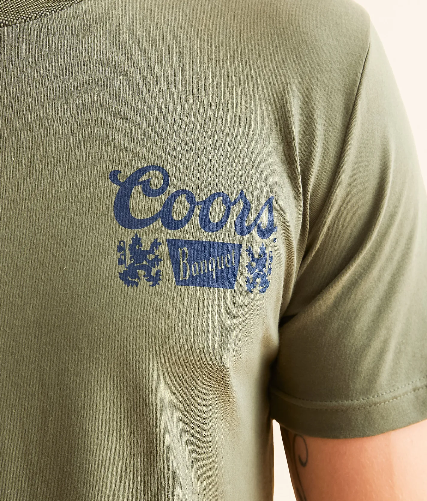 Graphic T-Shirts | Brew City Coors Lone Cowboy T-Shirt Military Green