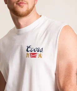 Tops | tee luv Coors Longhorn Rodeo Tank Top White