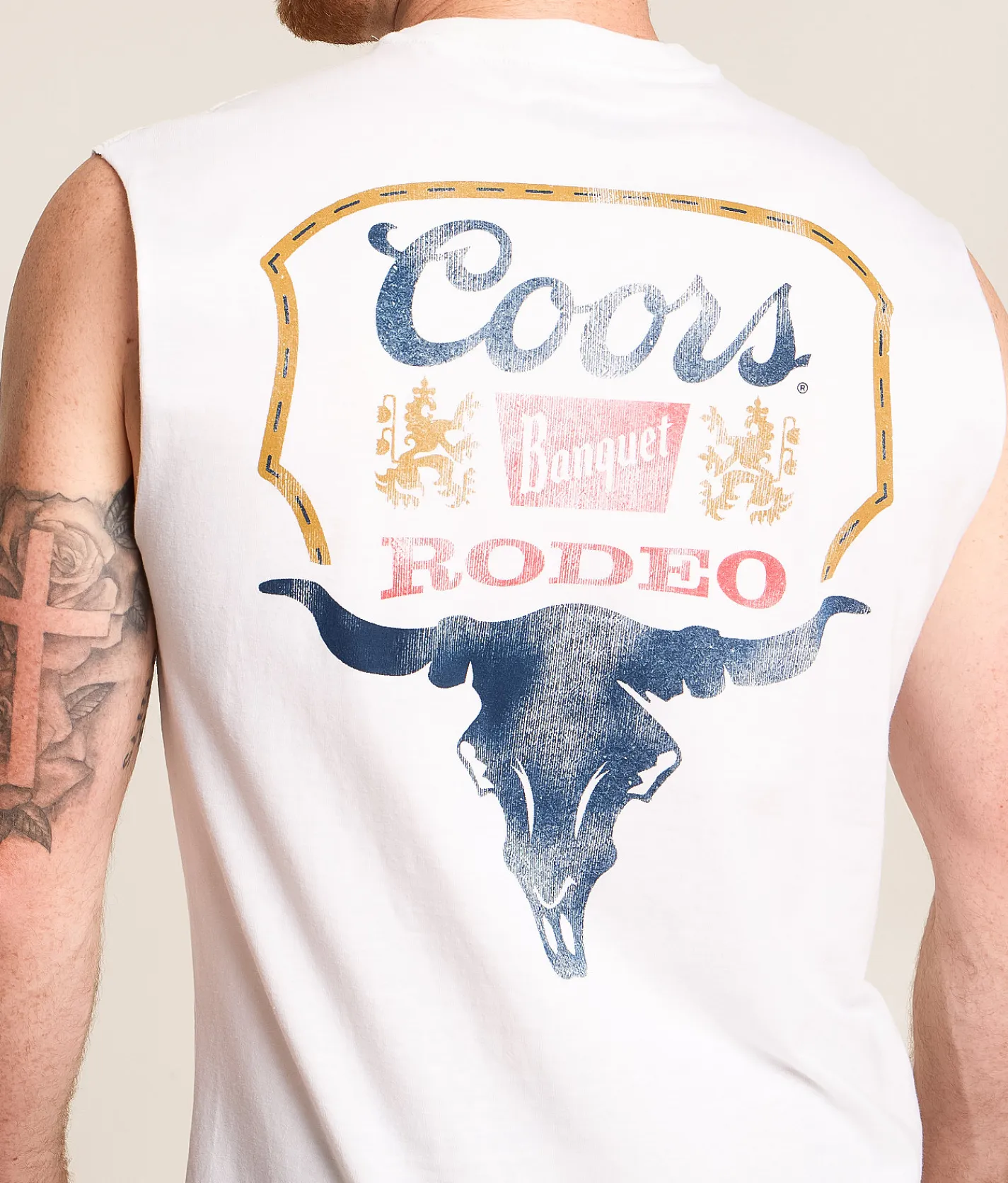 Tops | tee luv Coors Longhorn Rodeo Tank Top White