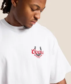 Tops|Graphic T-Shirts | Brixton Coors Luck Oversized T-Shirt White
