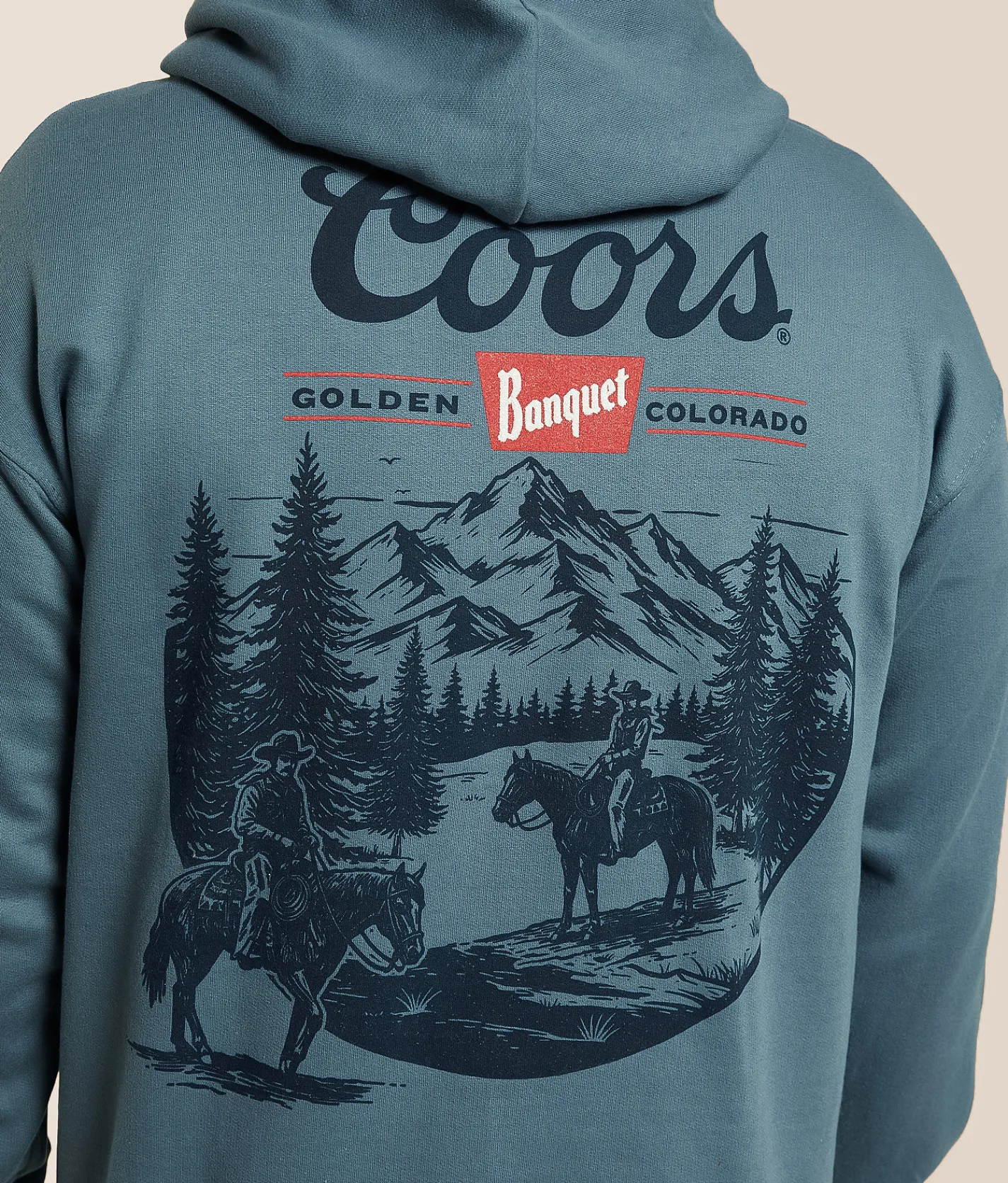 Tops | tee luv Coors Outdoor Cowboy Hooded Sweatshirt Indigo