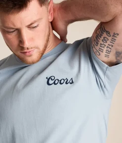 Tops|Graphic T-Shirts | tee luv Coors Outdoor Cowboy T-Shirt Arctic Blue Good Grey
