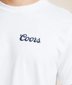 Tops|Graphic T-Shirts | tee luv Coors Outdoor Cowboy T-Shirt White