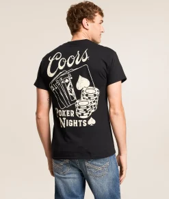 Tops|Graphic T-Shirts | American Needle Coors Poker Nights T-Shirt Sand