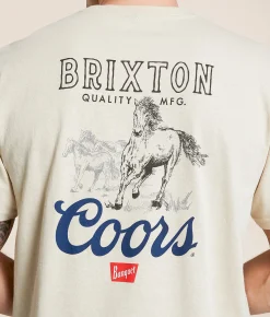 Brixton Coors Roam Free T-Shirt Natural Best