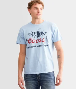 Graphic T-Shirts | Junkfood Coors Rocky Mountain T-Shirt Light Blue