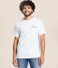 tee luv Coors Rodeo Cowboy T-Shirt White Clearance