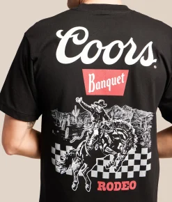 tee luv Coors Rodeo Cowboy T-Shirt Black Sale