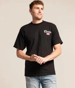 tee luv Coors Rodeo Cowboy T-Shirt Black Sale