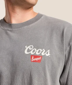 Tops|Graphic T-Shirts | tee luv Coors Rodeo Cowboy T-Shirt Storm Grey Pigment