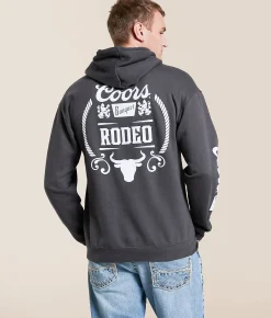 tee luv Coors Rodeo Hooded Sweatshirt Vintage Black Discount