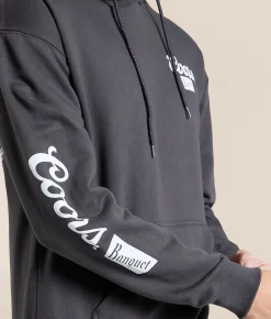 tee luv Coors Rodeo Hooded Sweatshirt Vintage Black Discount