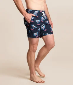 Bottoms|Swimwear | Valor Coors Rodeo Stretch Swim Trunks Navy