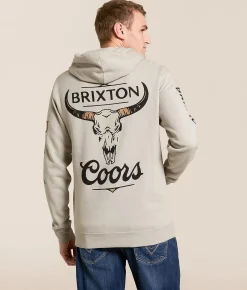 Brixton Coors Roundup Hooded Sweatshirt Smoke Best