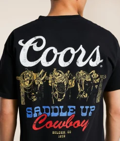 Screen Stars Coors Saddle Up T-Shirt Black Clearance