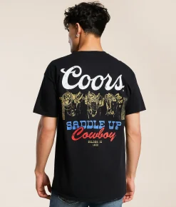 Screen Stars Coors Saddle Up T-Shirt Black Clearance
