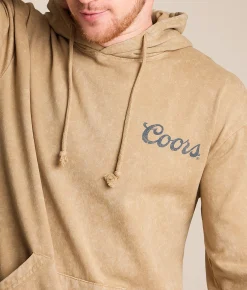 Changes Coors Scene Sideways Hooded Sweatshirt Beige Mineral Wash Online