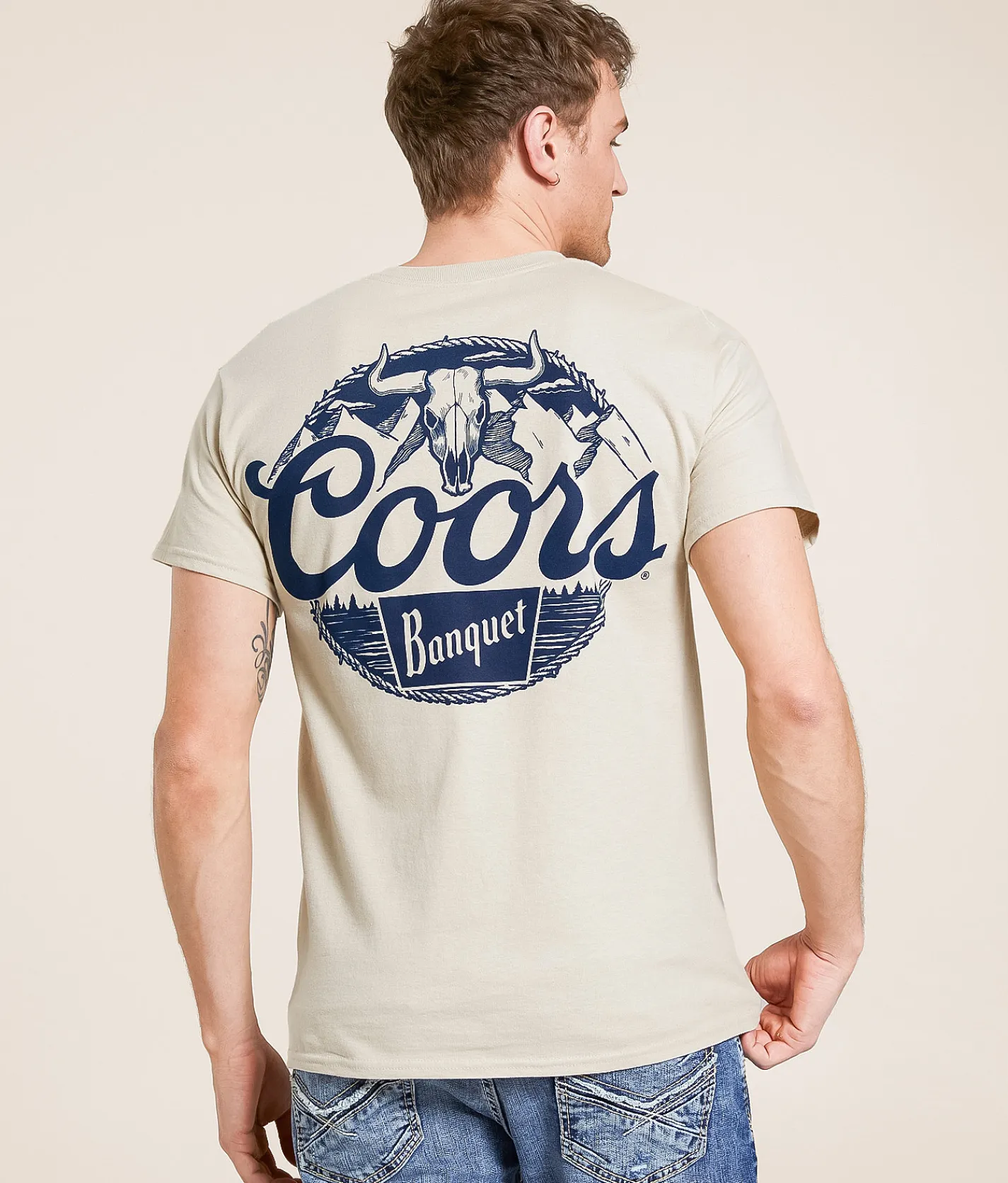 Graphic T-Shirts | Changes Coors Skull Bull T-Shirt Natural