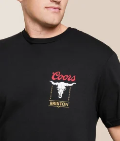 Tops|Graphic T-Shirts | Brixton Coors Skull T-Shirt Black